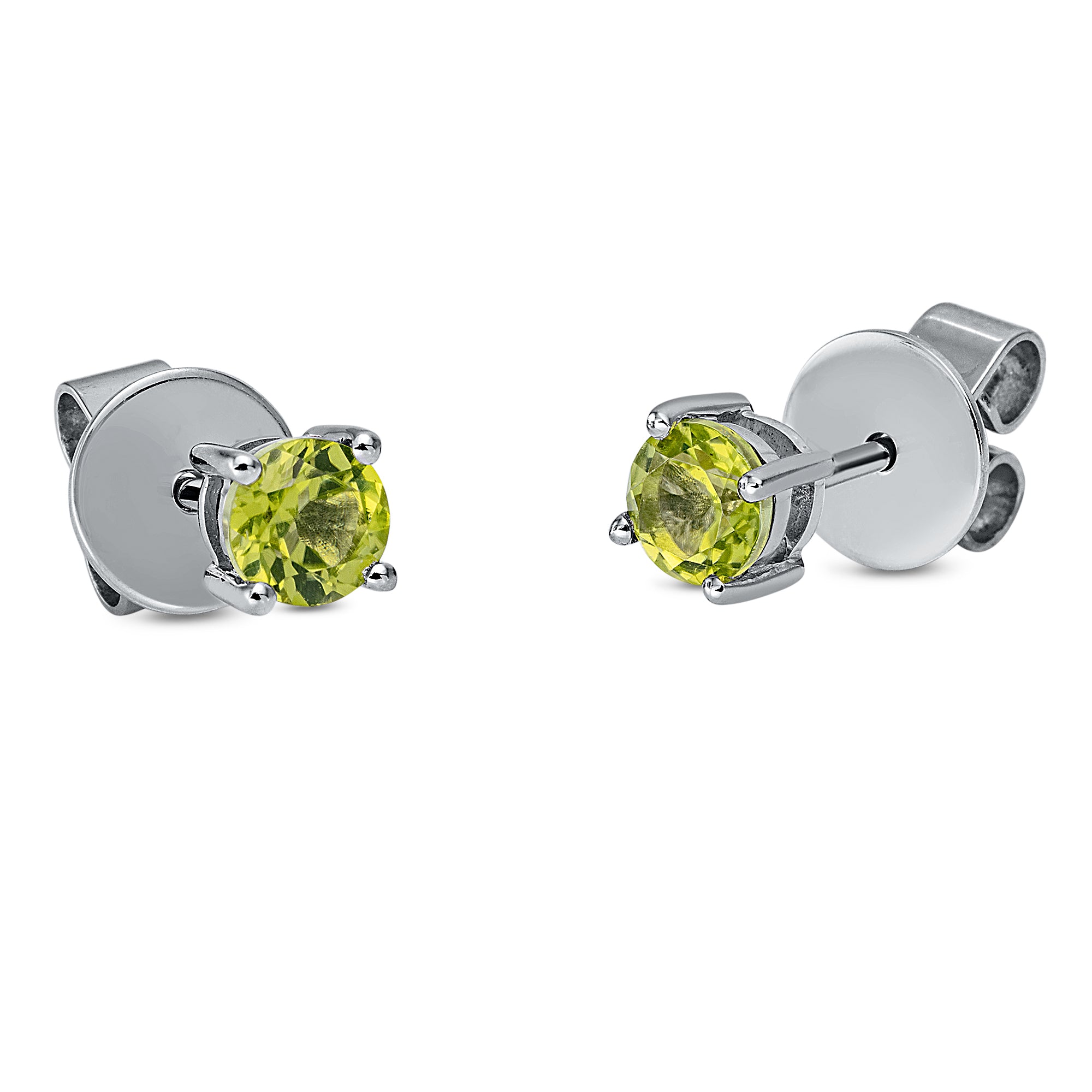 Ohrstecker - 750 Weißgold - Peridot