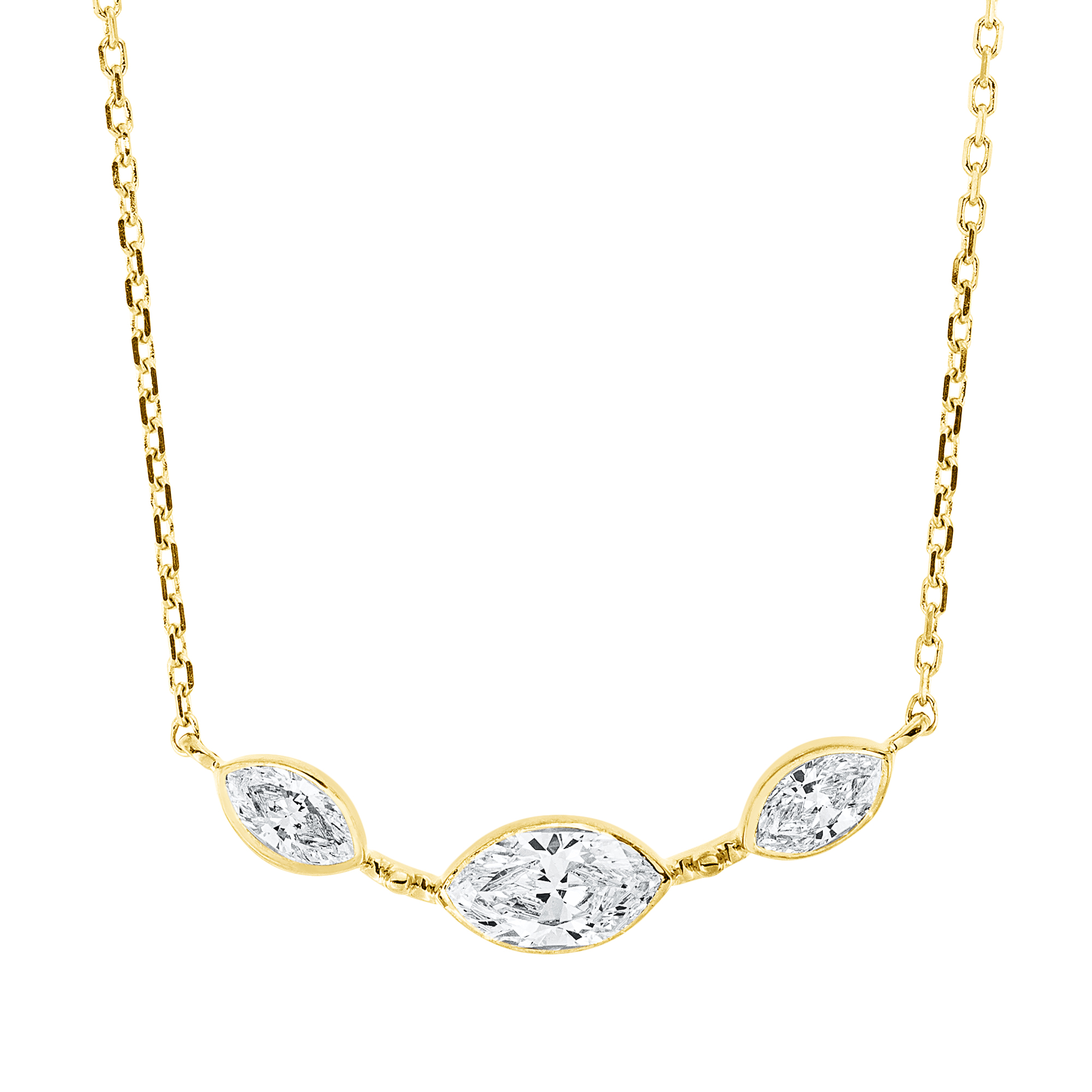 Collier - 750 Gelbgold mit Navette
