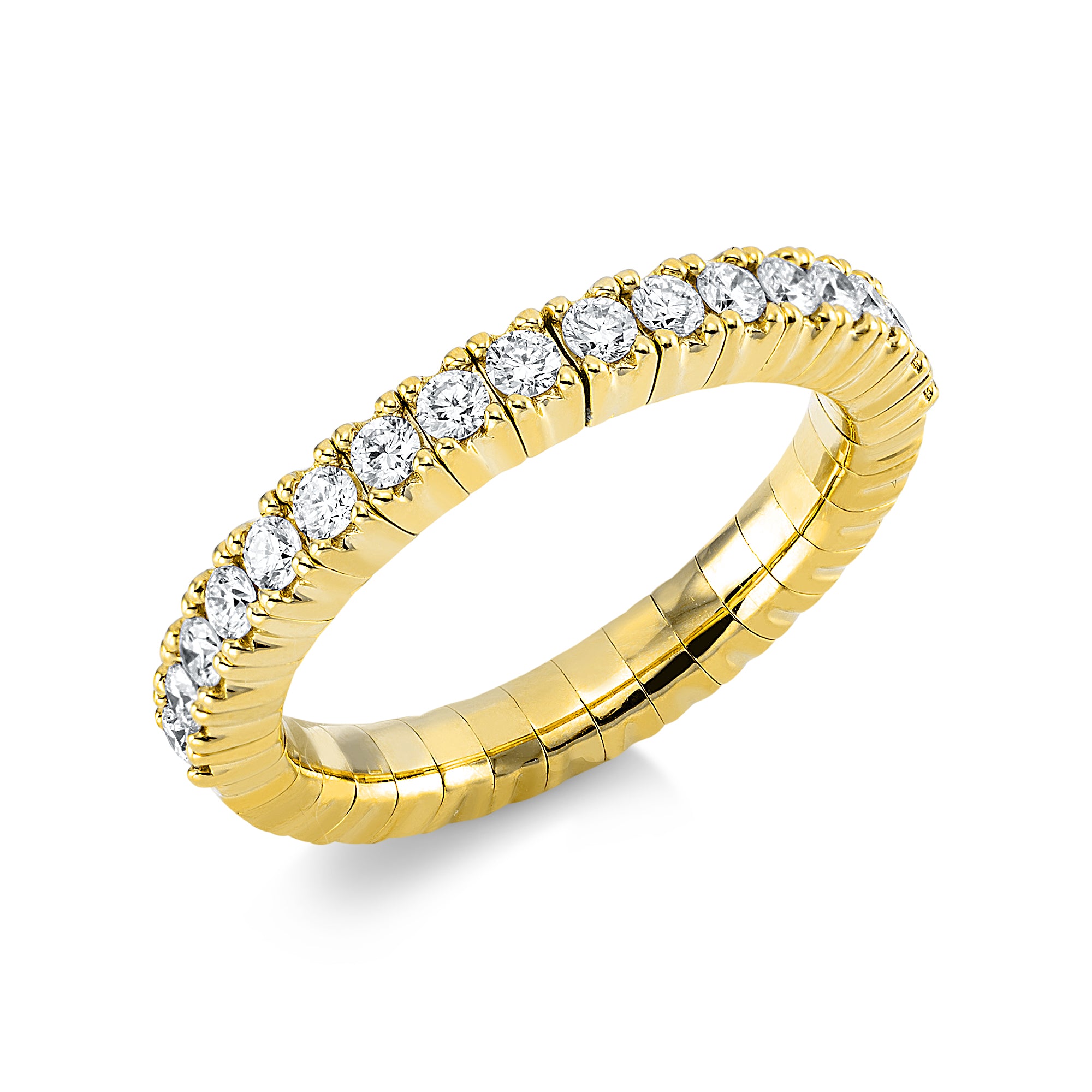 variabler FLEX-Band-Ring 750 Gelbgold mit 0,47ct