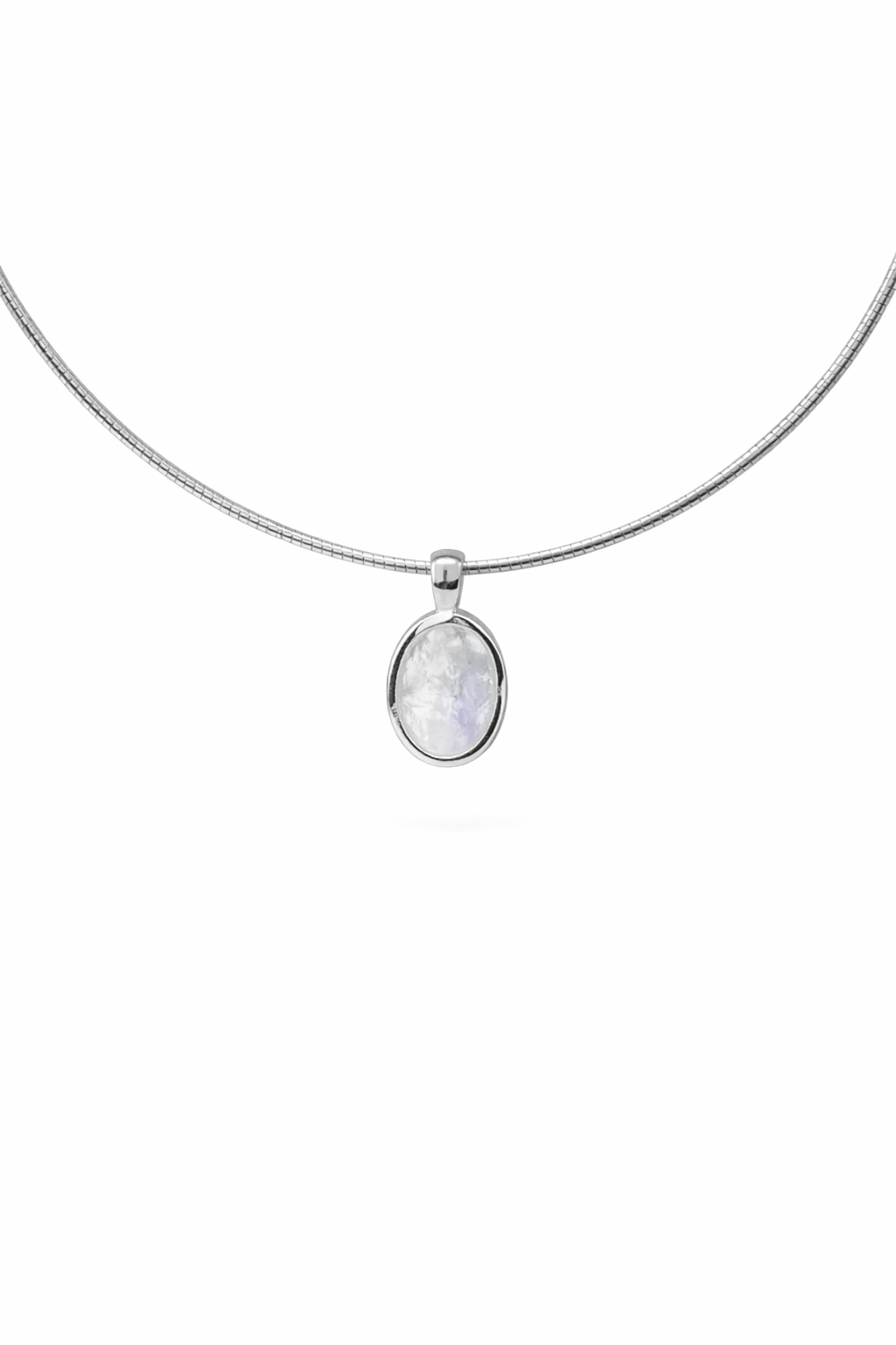 Anhänger mit Regenbogenmondstein aus 925 Silber